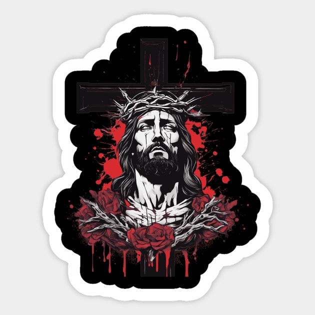 Jesus Christ the Lamb of God Sticker by animegirlnft
